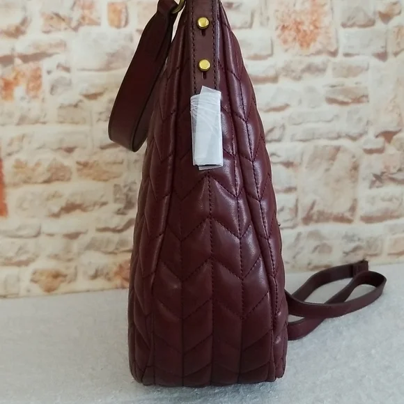 New Fossil Quilted Leather Hobo Bag - Picture 5 of 10